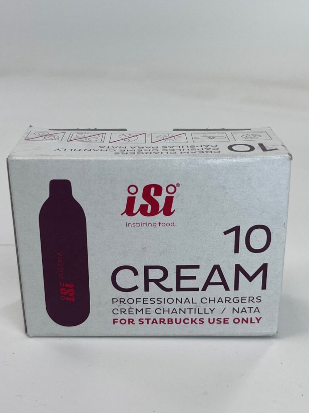 Isi 10 Cream Professional Chargers For Starbucks 10 Pack